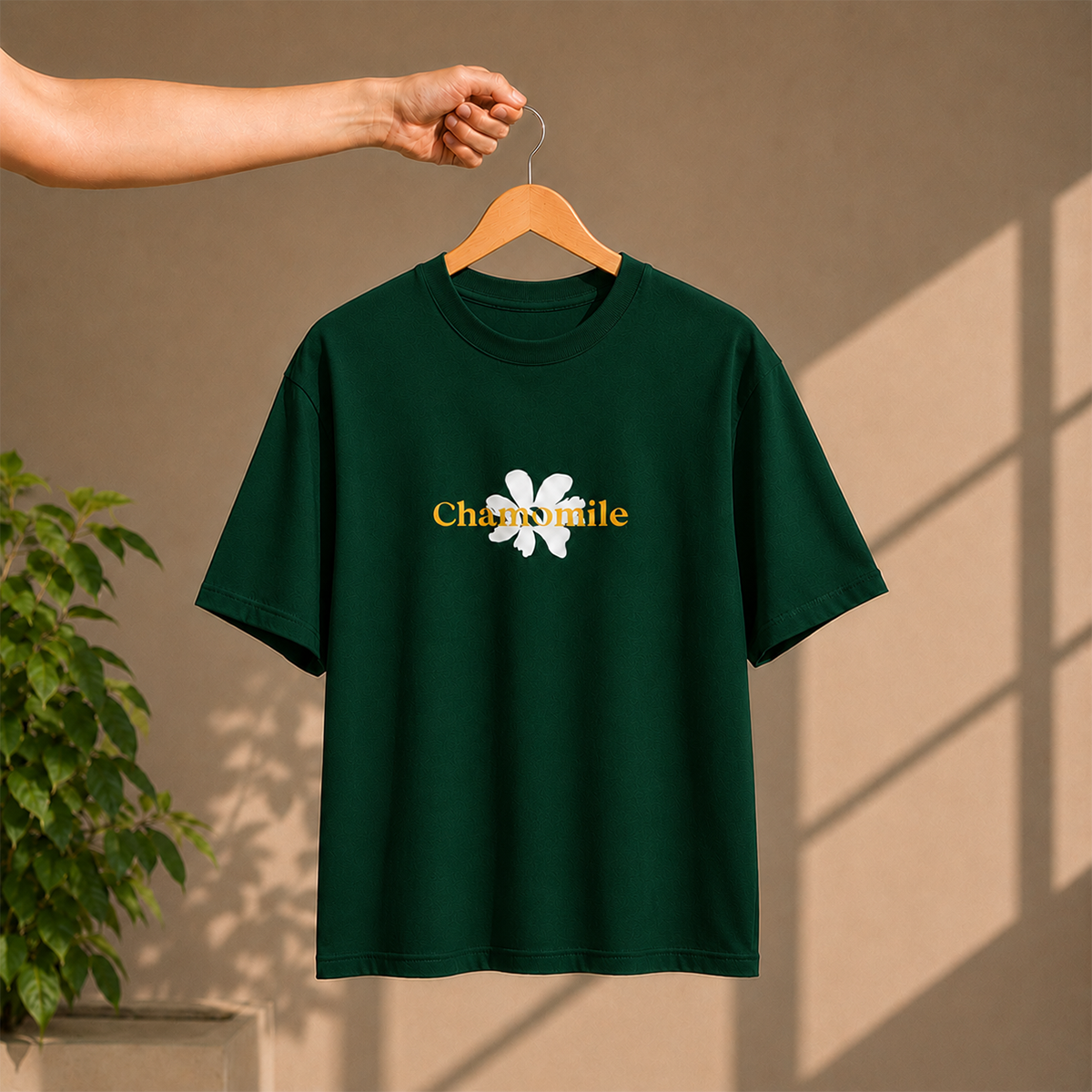 Chamomile Daisy Oversized T-Shirt | 240 GSM French Terry Cotton ⭐
