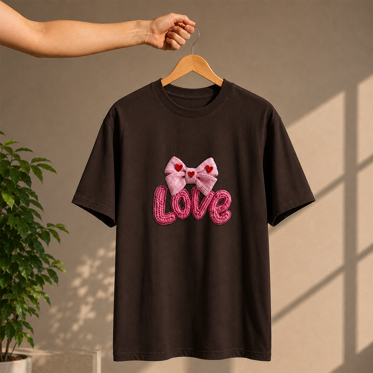 Love Bow Oversized T-Shirt – Premium French Terry