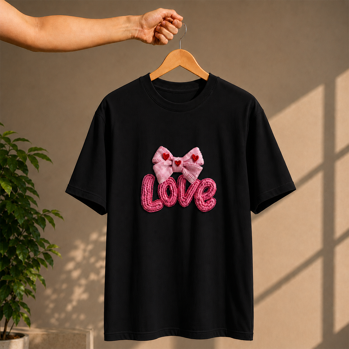 Love Bow Oversized T-Shirt – Premium French Terry