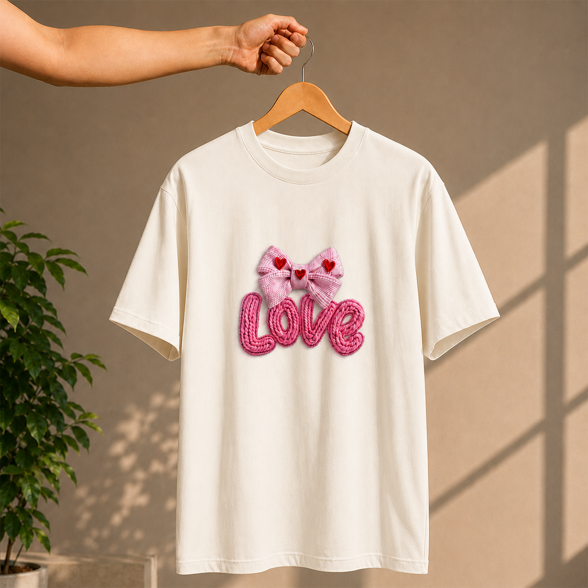 Love Bow Oversized T-Shirt – Premium French Terry