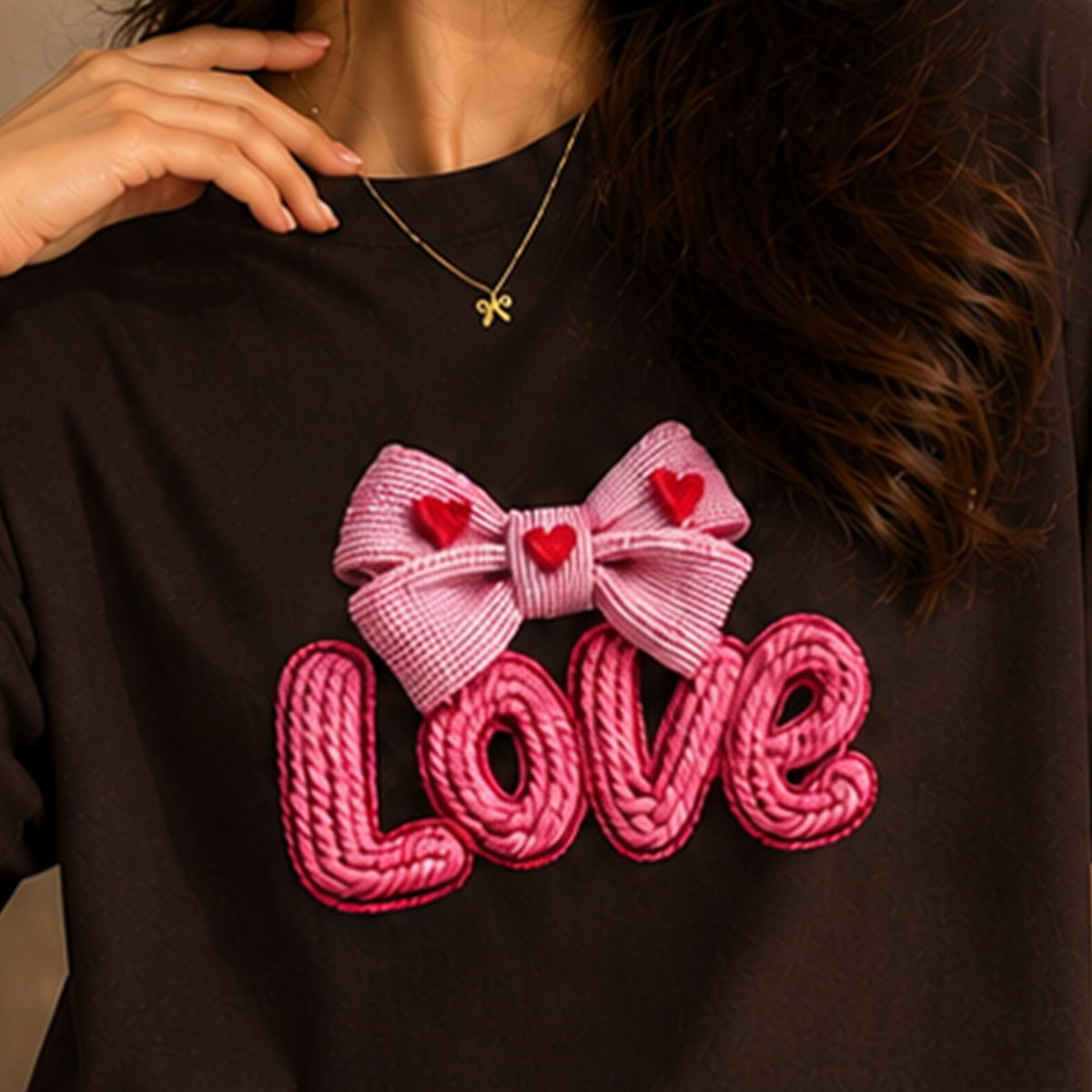 Love Bow Oversized T-Shirt – Premium French Terry