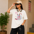 Bubble Strawberry Milk Bunny Oversized T-Shirt | 240 GSM French Terry