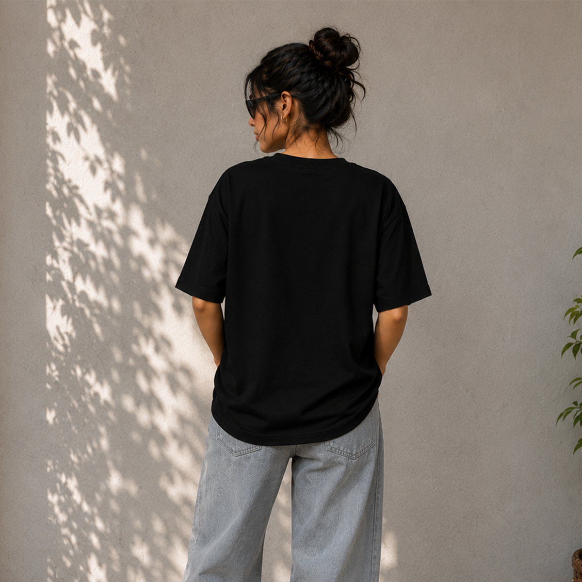 Peace Daisy Oversized French Terry T-Shirt – 240 GSM