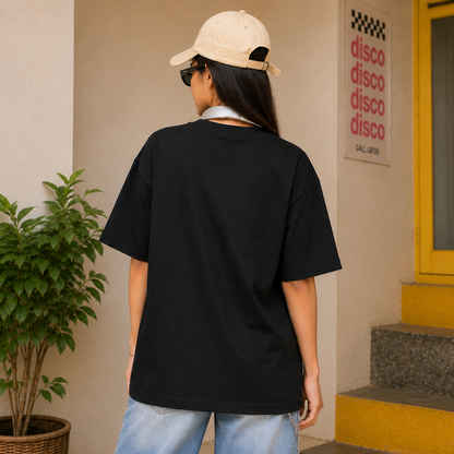Bubble Strawberry Milk Bunny Oversized T-Shirt | 240 GSM French Terry