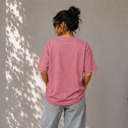 Peace Daisy Oversized French Terry T-Shirt – 240 GSM